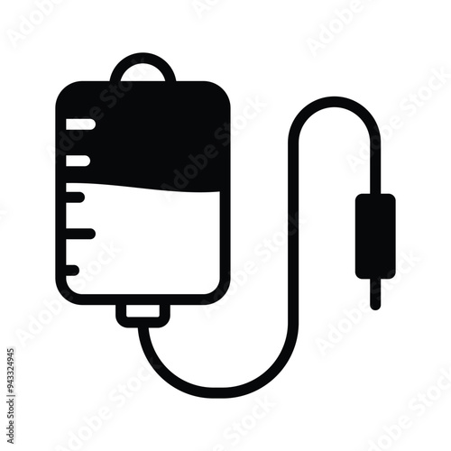 Well designed icon of iv drip, intravenous transfusion Therapy