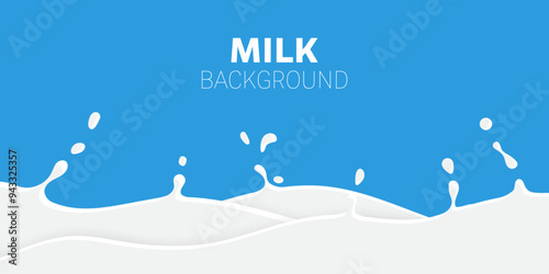 Milk splashes background vector illustration