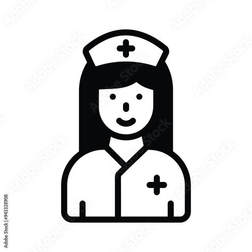 Nurse icon isolated on a white background