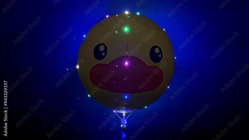 duck head balloon with flashing disco lights