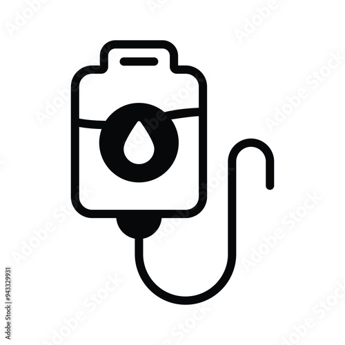An icon of blood bag in modern style, ready to use vector