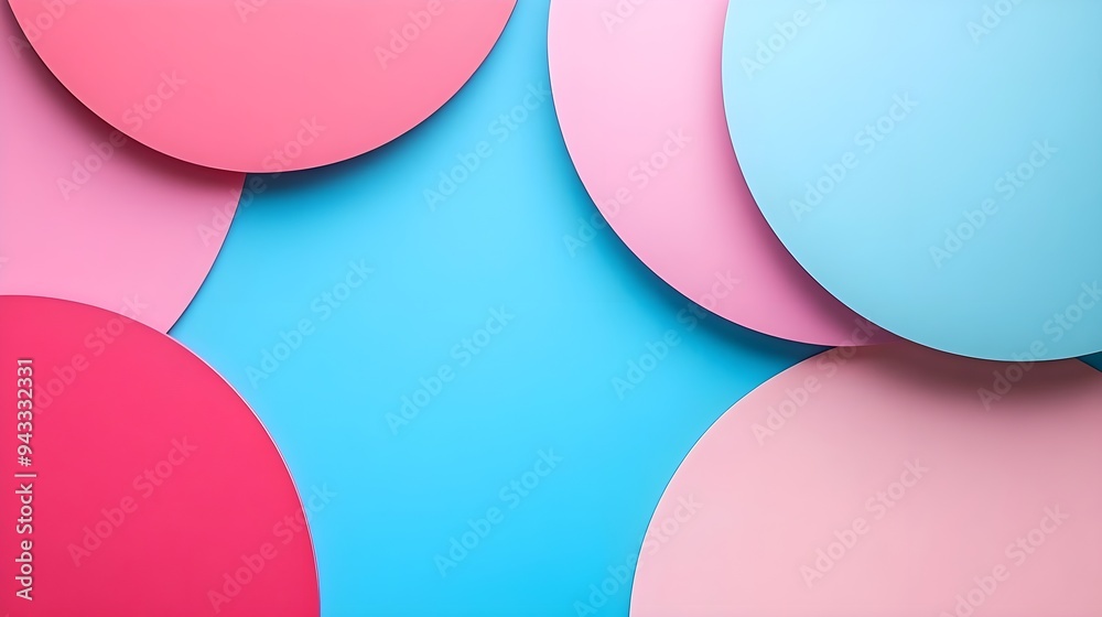 Obraz premium Abstract Blue and Pink Geometric Background