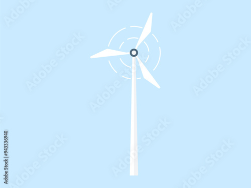 Wind turbine icon symbolizing renewable energy, wind power, sustainability, and green technology.