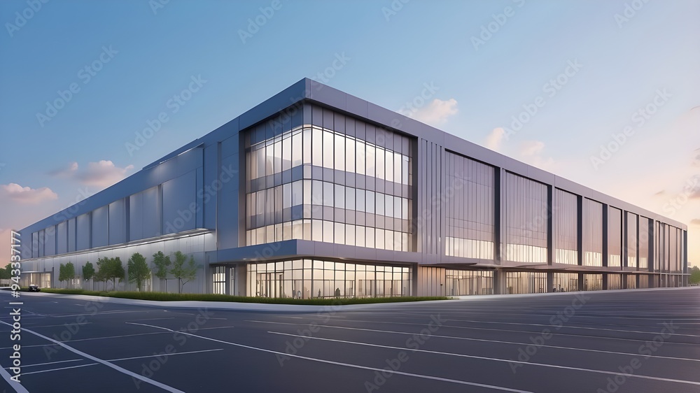 Structure of a modern logistics facility. AI-generated image Structure of a modern logistics facility. AI-generated image
