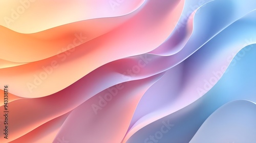 Abstract Colorful Gradient Background - Smooth Curves