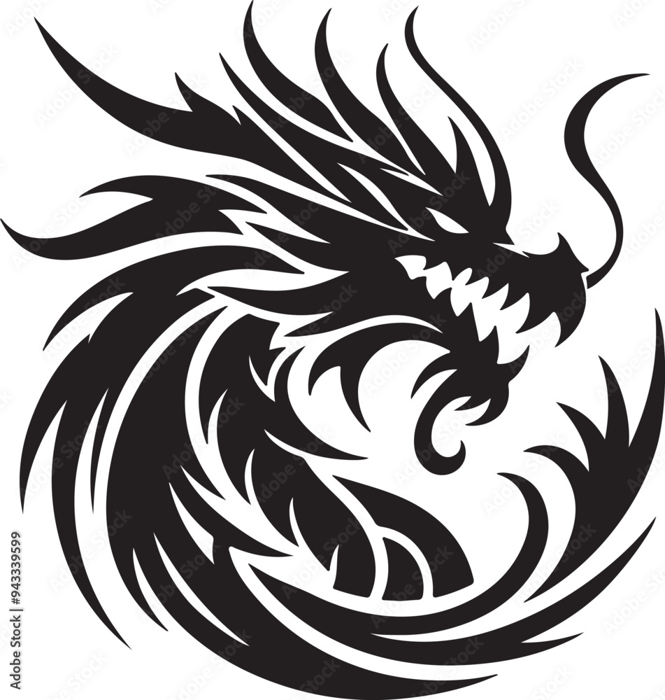 Obraz premium Dragon silhouette design