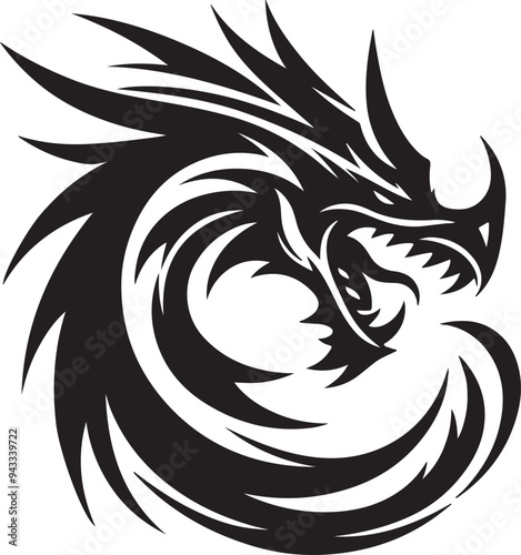 Dragon silhouette design