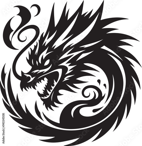 Dragon silhouette design