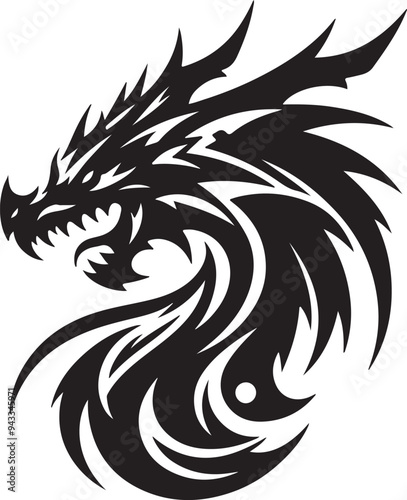 Dragon silhouette design