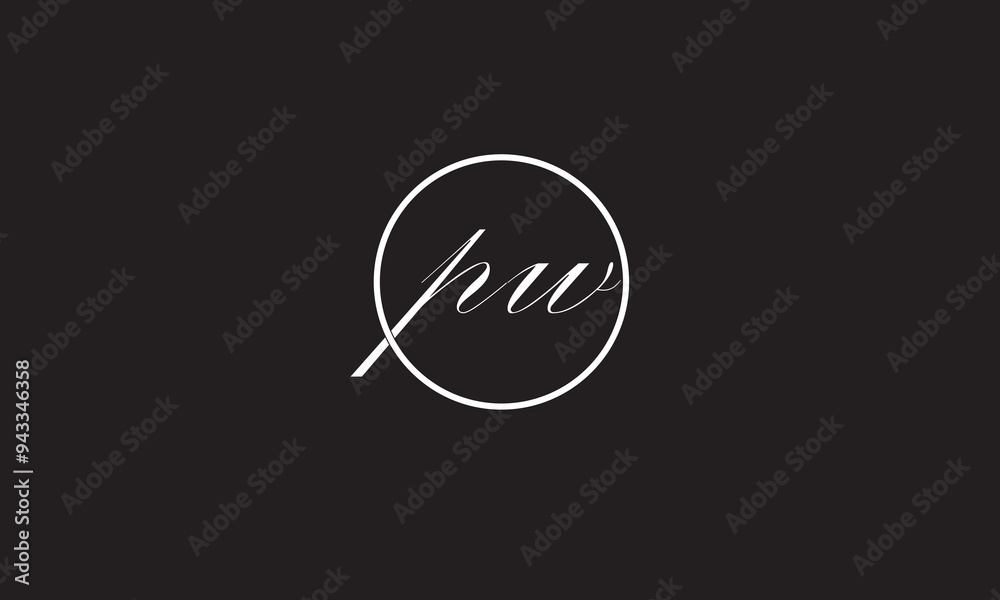 PW, WP, W, P Abstract Letters Logo Monogram PW, WP, W, P Abstract Letters Logo Monogram