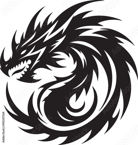 Dragon silhouette design