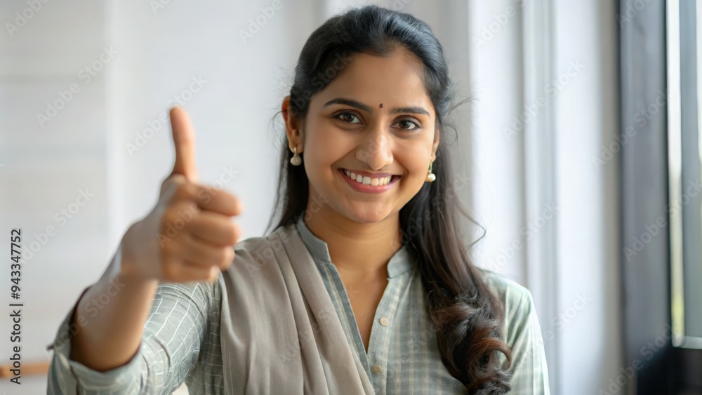 Indian Woman in Creative Role Giving Thumbs Up
Indian Woman in Creative Role Giving Thumbs Up