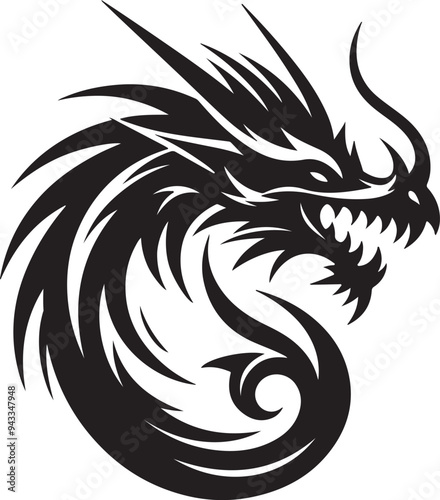 Dragon silhouette design