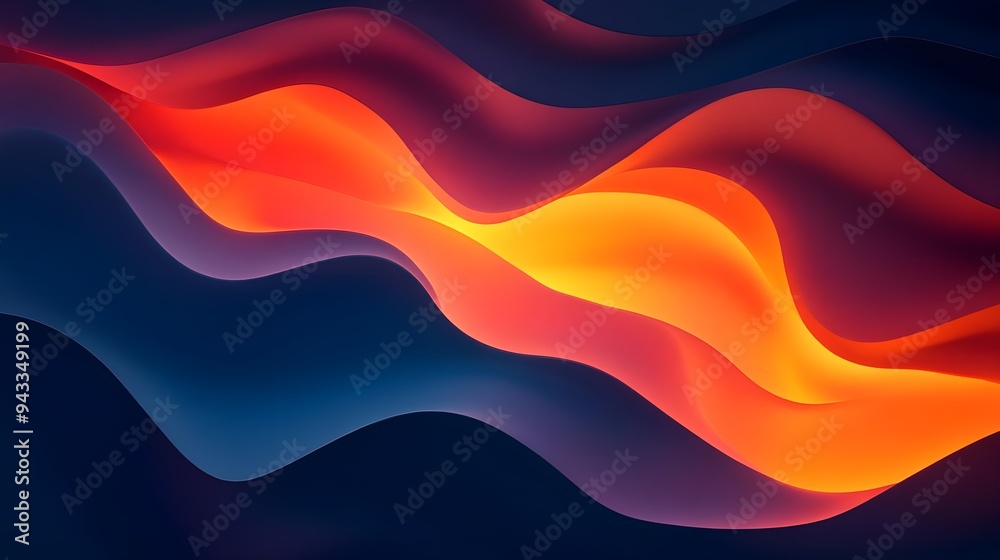 Abstract Orange And Blue Wave Background Abstract Orange And Blue Wave Background