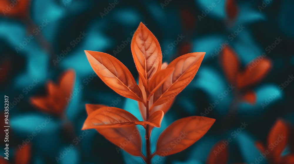 Obraz premium Close Plant With Brown Leaves