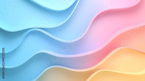 Abstract Pastel Wave Background, Digital Design