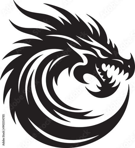 Dragon silhouette design