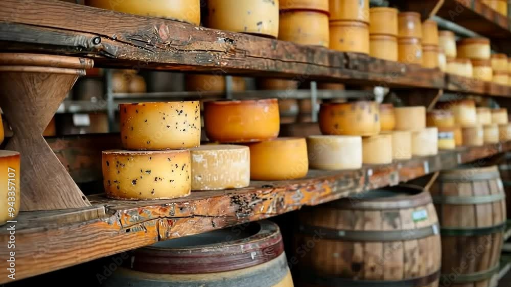 Discover the artisanal cheese selection in a rustic market showcasing locally crafted varieties Discover the artisanal cheese selection in a rustic market showcasing locally crafted varieties