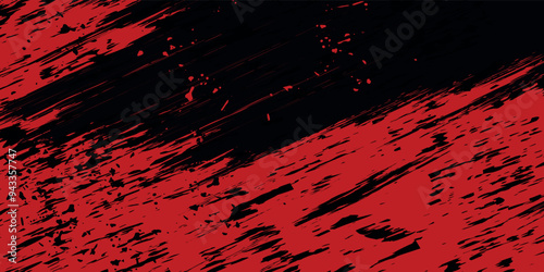 Abstract grunge red paint spill background. Blood spill on black background