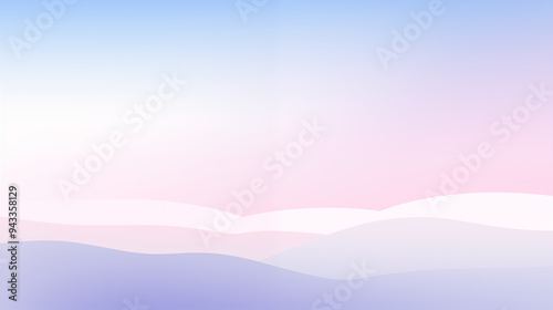 Pastel Gradient Landscape With Smooth Mountains and Soft Sky