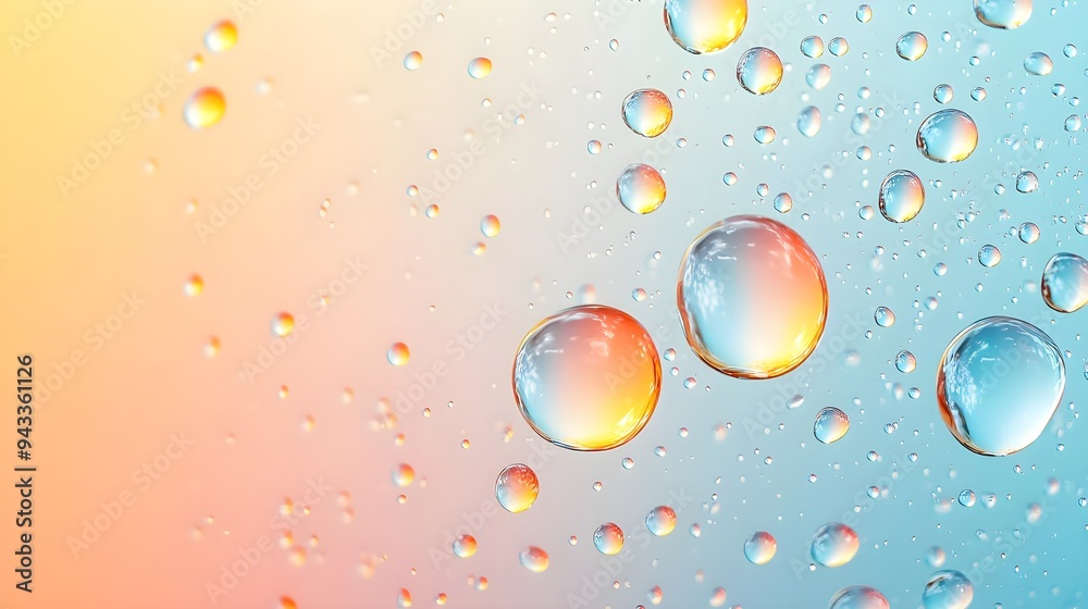 Abstract Water Drops on Gradient Background Abstract Water Drops on Gradient Background