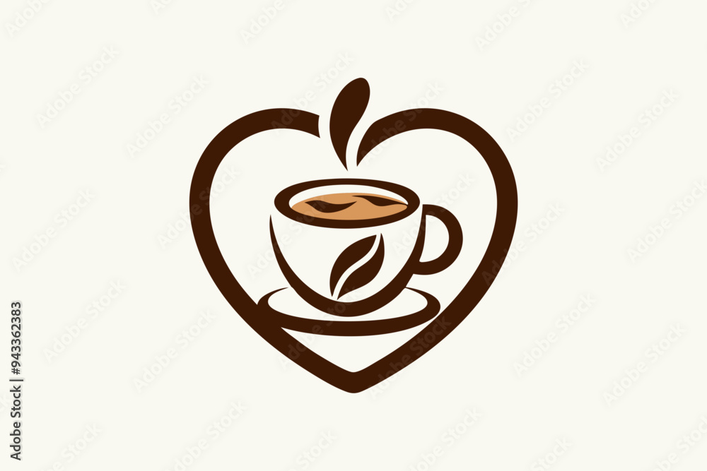 Obraz premium Coffee and love vector illustration 