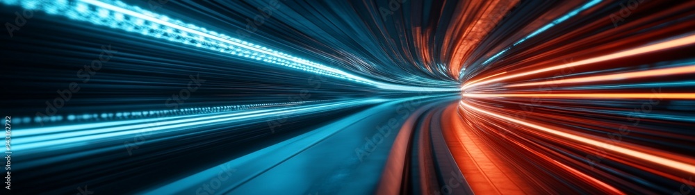 Neon Tunnel Rush, vibrant neon lights illuminate a futuristic city tunnel, creating a dynamic atmosphere filled with energy and movement, showcasing a blend of modern design and urban life. Neon Tunnel Rush, vibrant neon lights illuminate a futuristic city tunnel, creating a dynamic atmosphere filled with energy and movement, showcasing a blend of modern design and urban life.