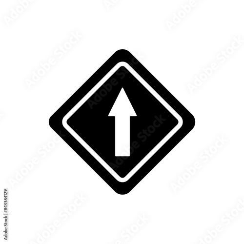 one way traffic symbol icon. vector isolated on white background, simple and modern design.