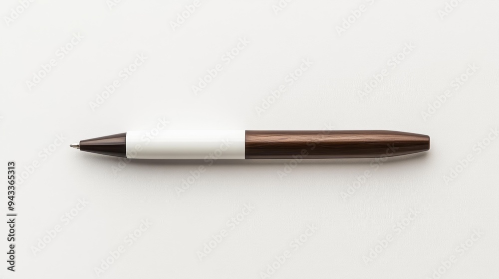 Minimalist Ballpoint Pen on White Background Generative AI Minimalist Ballpoint Pen on White Background Generative AI