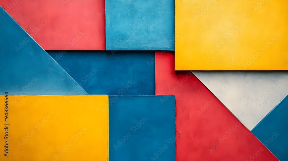 Colorful Geometric Shapes Wall Abstract Background Colorful Geometric Shapes Wall Abstract Background