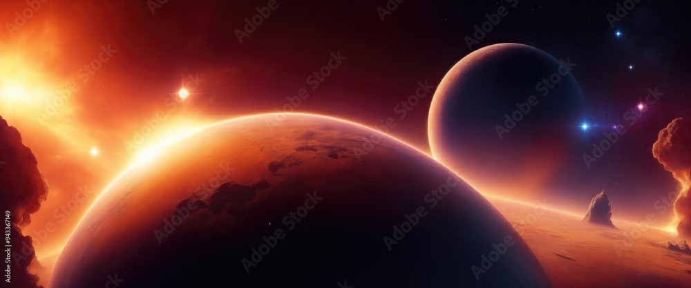 Beautiful Brown Sci-fi cosmic space background Beautiful Brown Sci-fi cosmic space background