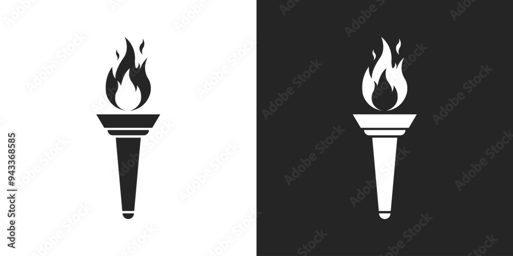 Sports fire torch sign icon vector design Sports fire torch sign icon vector design