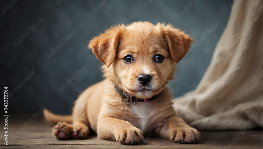 Portrait of an adorable mixed-breed puppy Portrait of an adorable mixed-breed puppy
