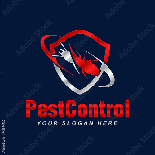 pest control vector logo house insect poison pest control with pesticides prevention, extermination and disinfection