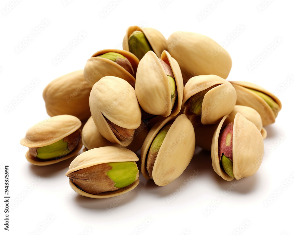 Pistachios isolated on white background, high resolution photography, stock photo Pistachios isolated on white background, high resolution photography, stock photo