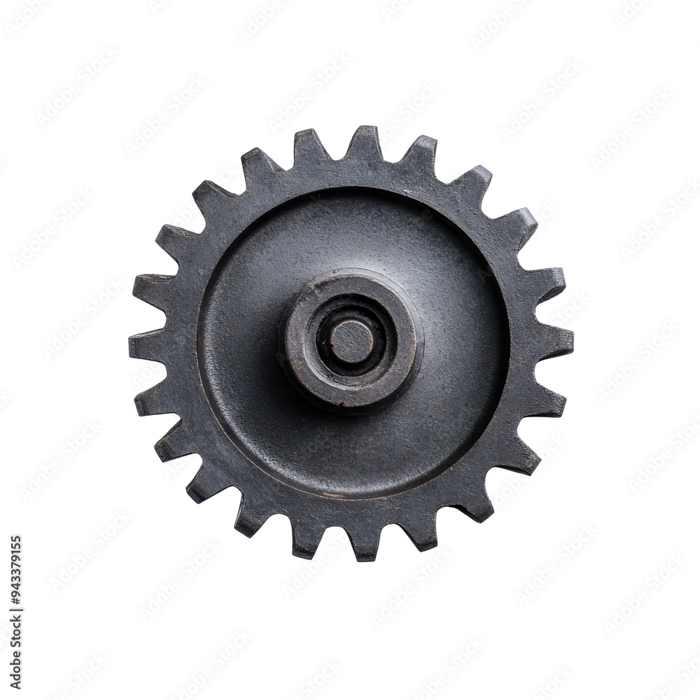 A close-up view of a metallic gear A close-up view of a metallic gear