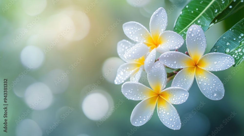 Delicate White Plumeria Flowers Delicate White Plumeria Flowers