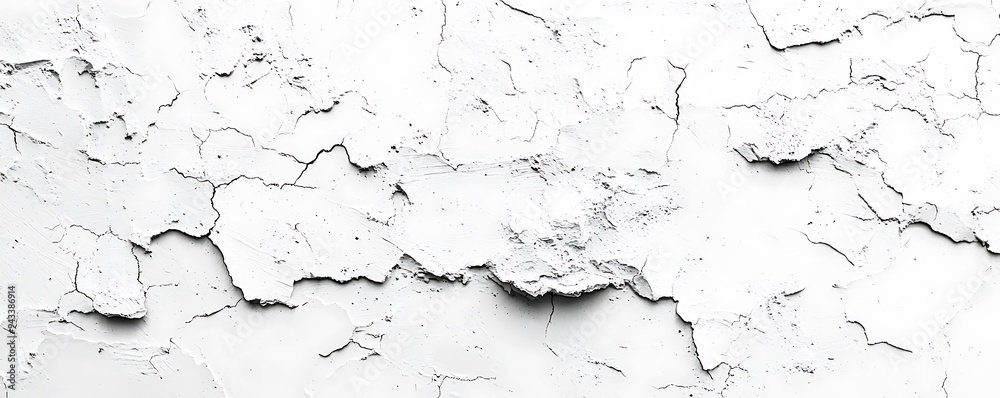 Grungy white painted concrete wall texture with cracks, peeling and rough surface Grungy white painted concrete wall texture with cracks, peeling and rough surface
