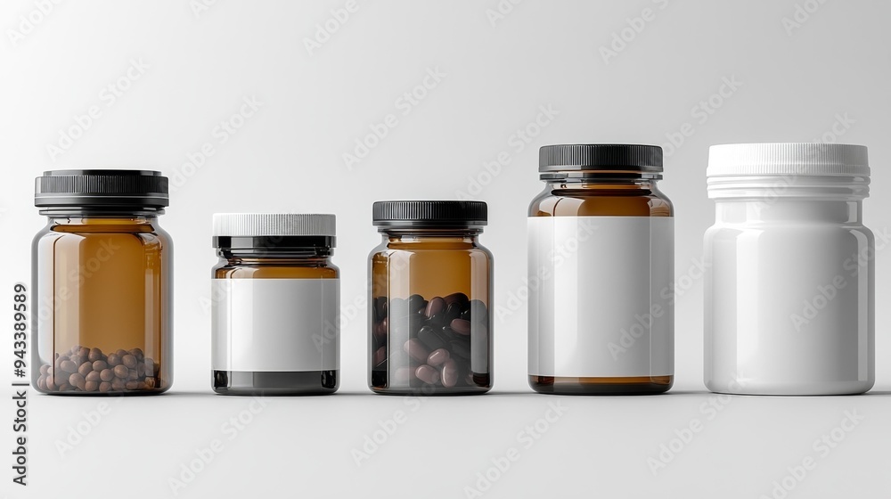 Supplement Bottles Collection Generative AI Supplement Bottles Collection Generative AI