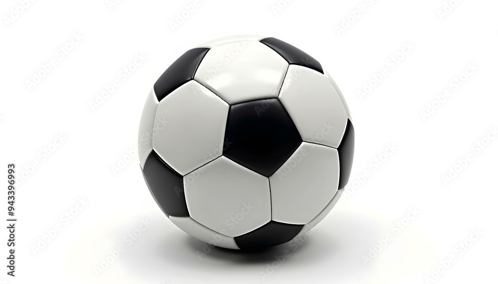Fototapeta premium Soccer ball, Football, isolated on white background, clipping path, full depth of field, football on insolate, soccer ball on white background, sports concept, sports background