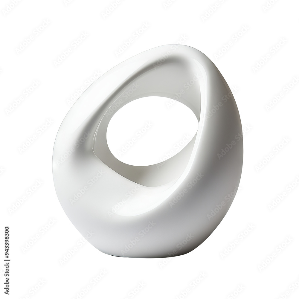 Stylish white sculptural vase with a unique shape, perfect for modern home decor and artistic displays. Stylish white sculptural vase with a unique shape, perfect for modern home decor and artistic displays.