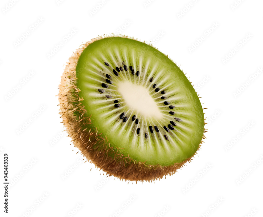 Fresh sliced kiwi fruit isolated half and sliced kiwi fruit transparent background with clipping path Ai generative. Fresh sliced kiwi fruit isolated half and sliced kiwi fruit transparent background with clipping path Ai generative.