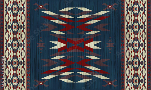 American tribal ethnic native pattern.Traditional Navajo,Aztec,Apache,Southwest and Mexican style fabric pattern.Abstract vector motifs pattern.For fabric,clothing,blanket,carpet,woven,wrap,decoration