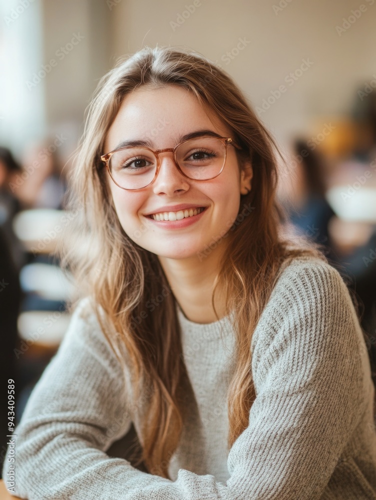 Fototapeta premium Smiling Student Portrait