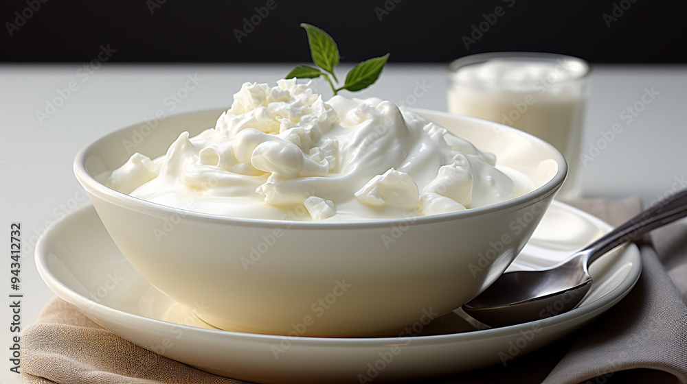 bowl of cream photo generative ai bowl of cream photo generative ai
