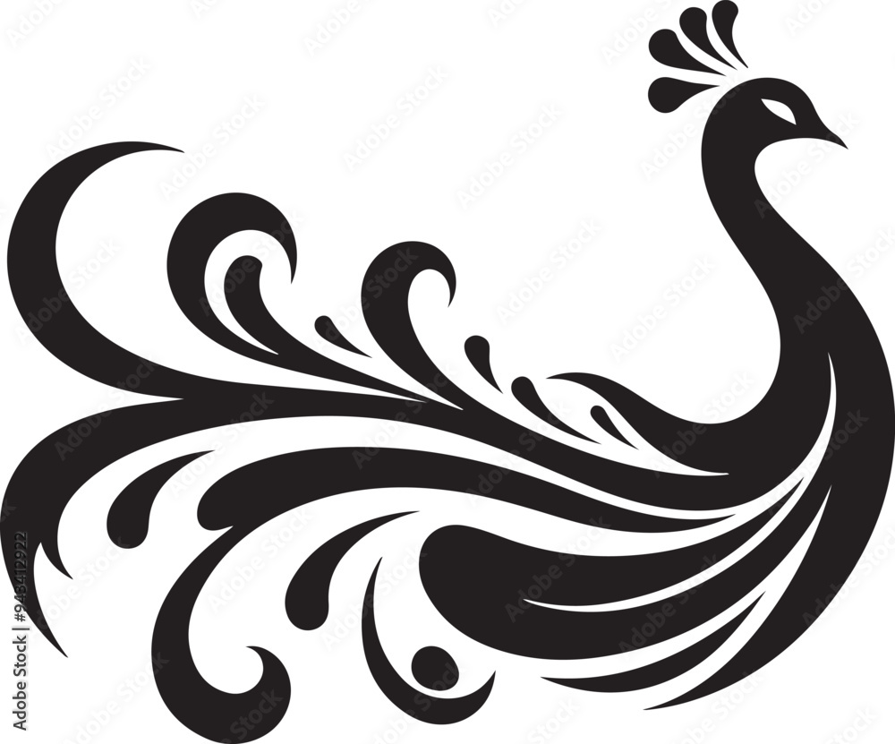 Peacock feather illustration Peacock feather illustration