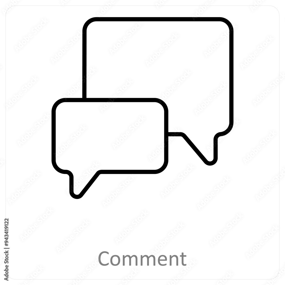 comment and chat icon concept comment and chat icon concept
