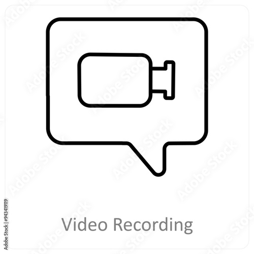 video recording and camcoder icon concept