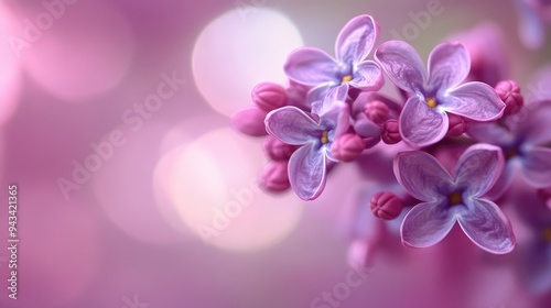 Close-up of a purple lilac in bloom, with detailed petals and soft focus background