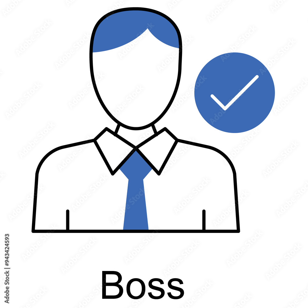 Boss icon, Leadership and Authority The Role of a Boss, Effective Management with Strong Leadership as a Boss Boss icon, Leadership and Authority The Role of a Boss, Effective Management with Strong Leadership as a Boss
